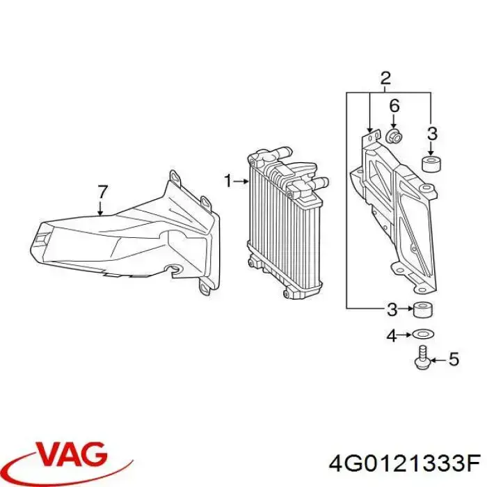 Dyfuzor chłodnicy VAG 4G0121333F cena, od 110,18 USD