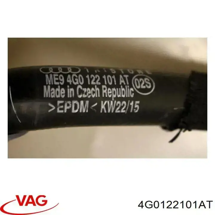 Przewód (króciec) chłodnicy górny VAG 4G0122101AT cena, od 34,93 USD