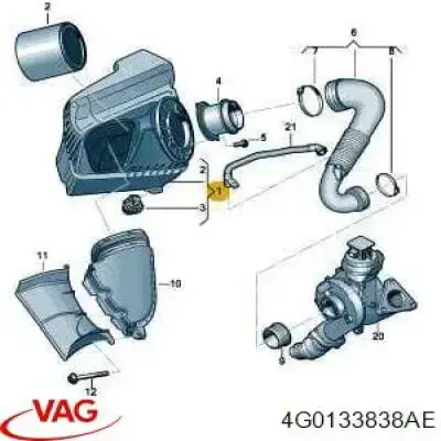 4G0133838AE VAG Obudowa filtra powietrza