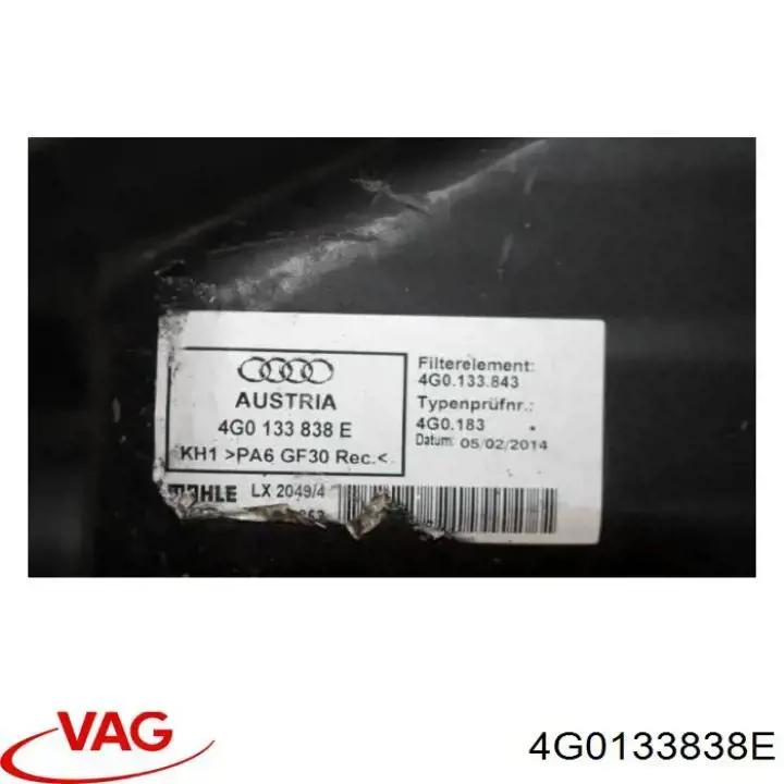 Obudowa filtra powietrza VAG 4G0133838E cena, od 120,88 USD