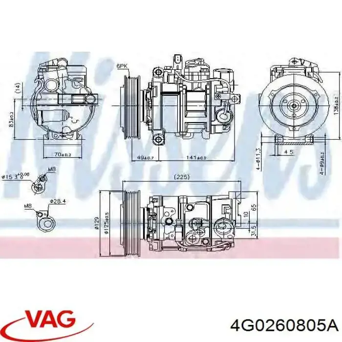4G0260805A VAG Sprężarka klimatyzacji
