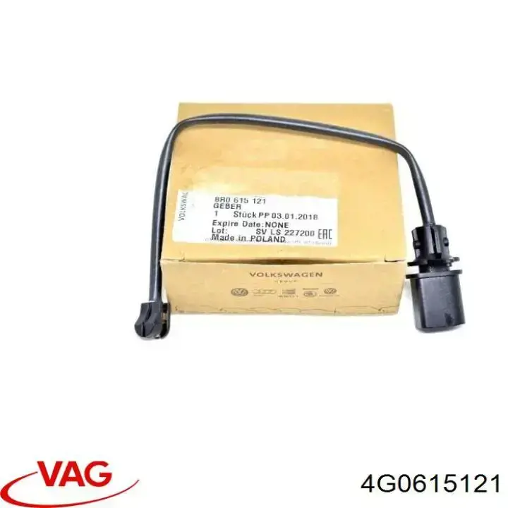Czujnik zużycia klocków hamulcowych tylny VAG 4G0615121 cena, od 8,22 USD