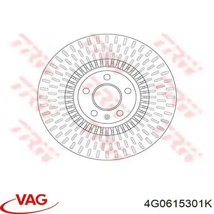 Tarcza hamulcowa przednia VAG 4G0615301K cena, od 92,67 USD
