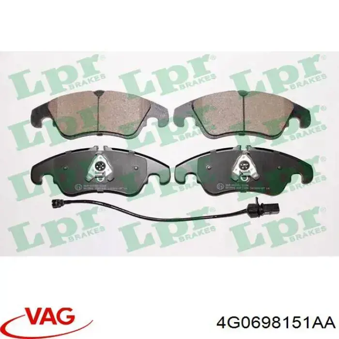 Klocki hamulcowe przednie tarczowe VAG 4G0698151AA