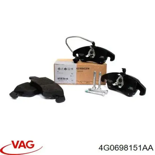 Klocki hamulcowe przednie tarczowe 4G0698151AA VAG