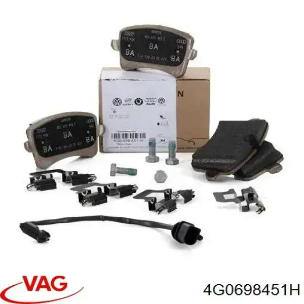Okładziny (klocki) do hamulców tarczowych tylne VAG 4G0698451H cena, od 27,30 USD