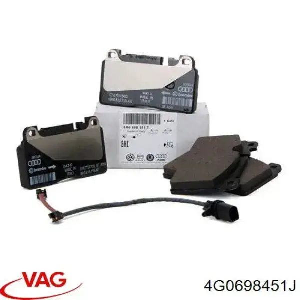 Okładziny (klocki) do hamulców tarczowych tylne VAG 4G0698451J cena, od 29,96 USD