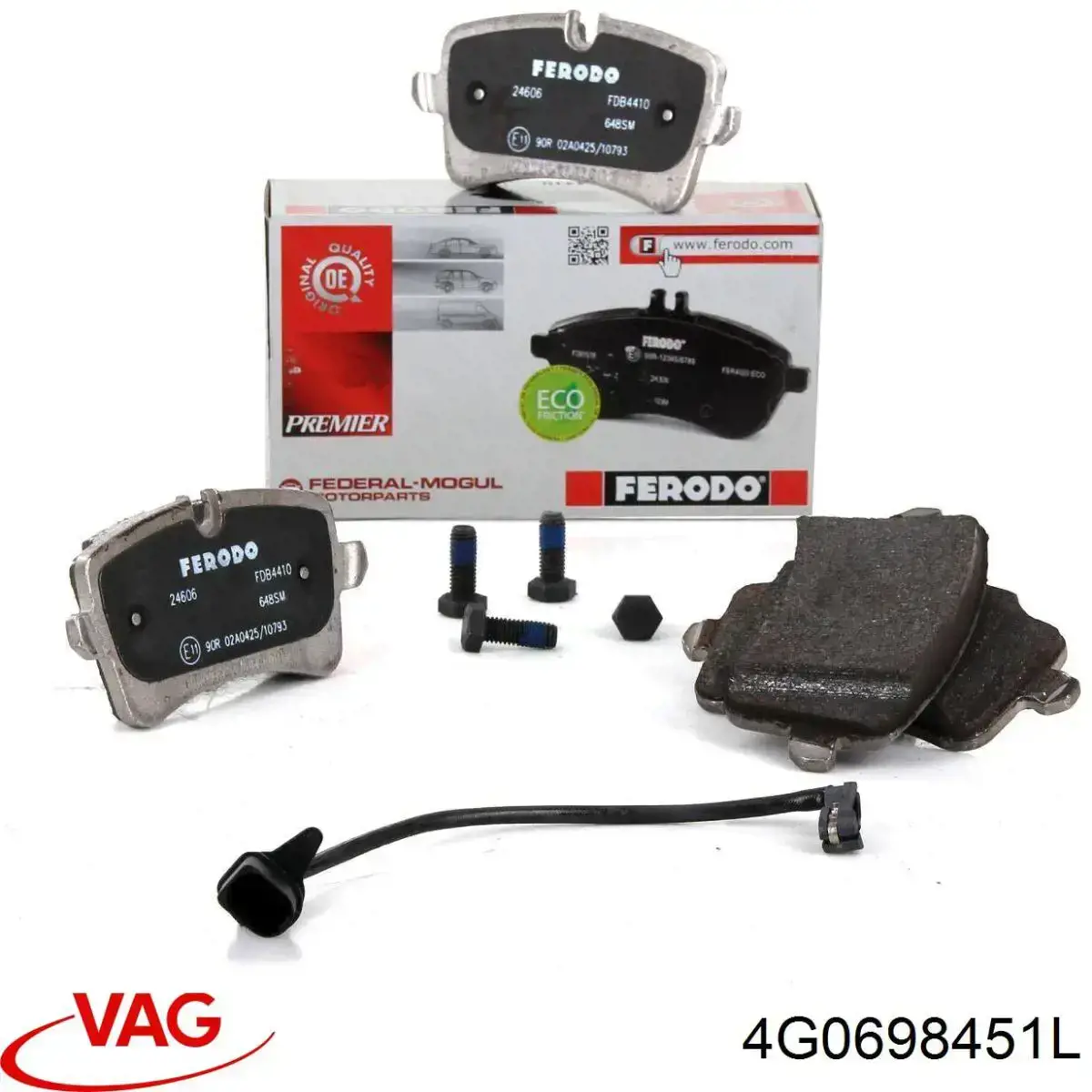 Okładziny (klocki) do hamulców tarczowych tylne VAG 4G0698451L cena, od 30,27 USD