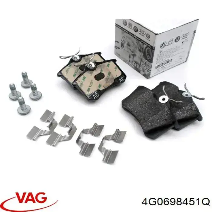 Okładziny (klocki) do hamulców tarczowych tylne VAG 4G0698451Q cena, od 30,27 USD