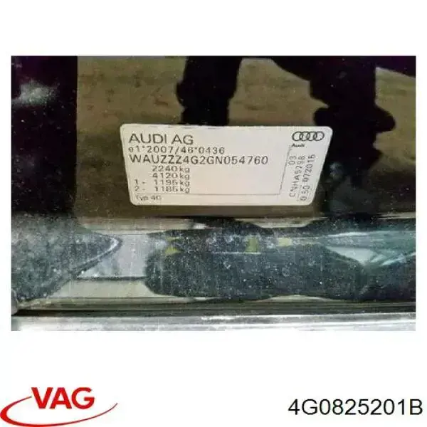 Do koszyka 4G0825201B VAG Osłona podłogi przednia lewa
