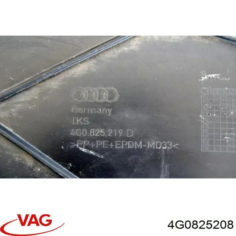 Osłona podwozia prawa VAG 4G0825208 cena, od 47,57 USD