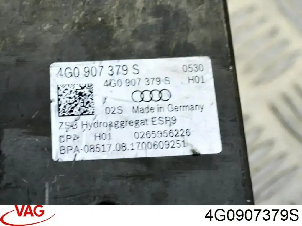 Sterownik ABS  hydrauliczny VAG 4G0907379S cena, od 326,89 USD