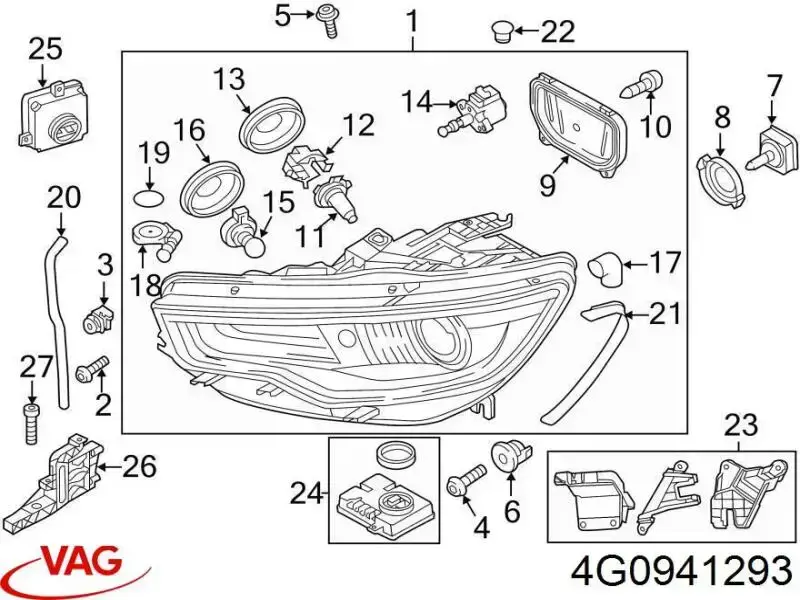 4G0941293 VAG Korektor swiatel