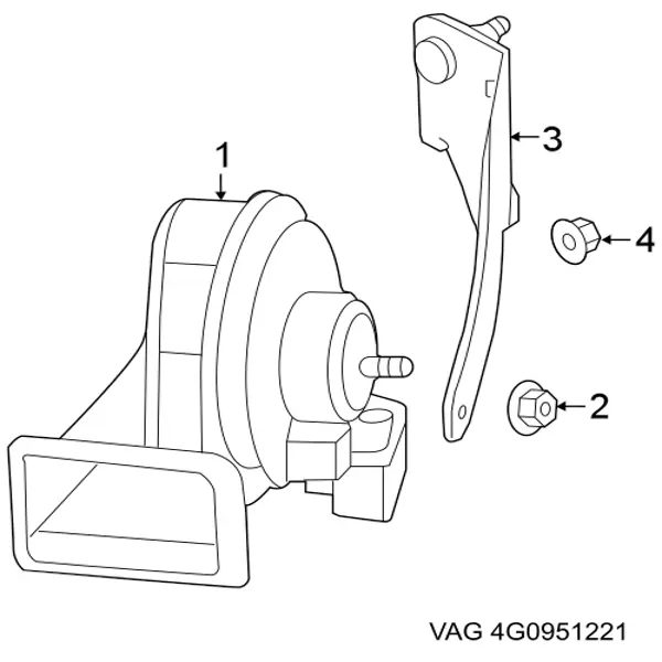 Sygnał dźwiękowy (klakson) VAG 4G0951221