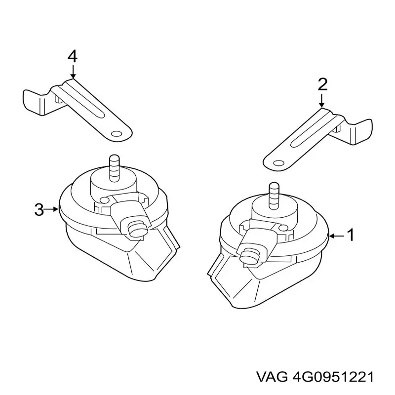 Do koszyka 4G0951221 VAG Sygnał dźwiękowy (klakson)