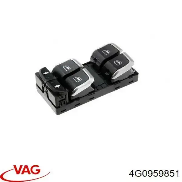 4G0959851 VAG Panel przyciskowy sterowania podnośnikiem szyby przedni lewy