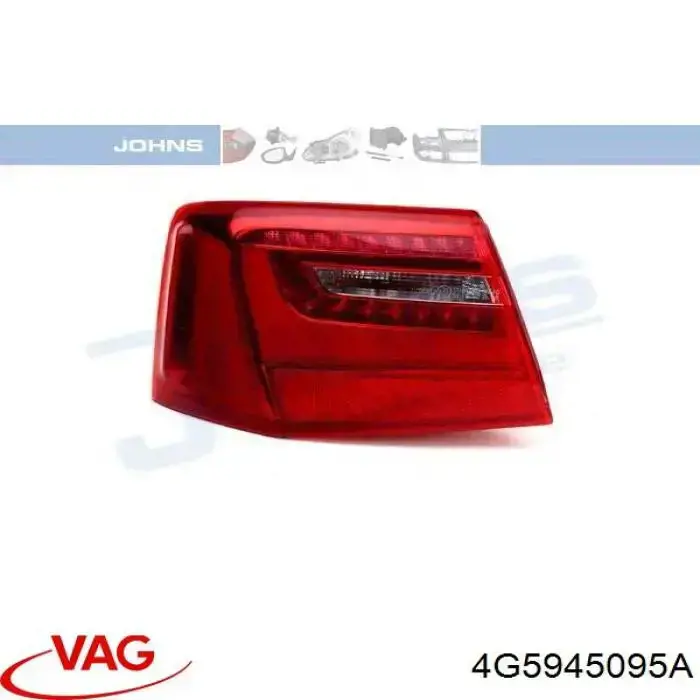 Lampa zespolona tylna lewa zewnętrzna VAG 4G5945095A cena, od 219,89 USD