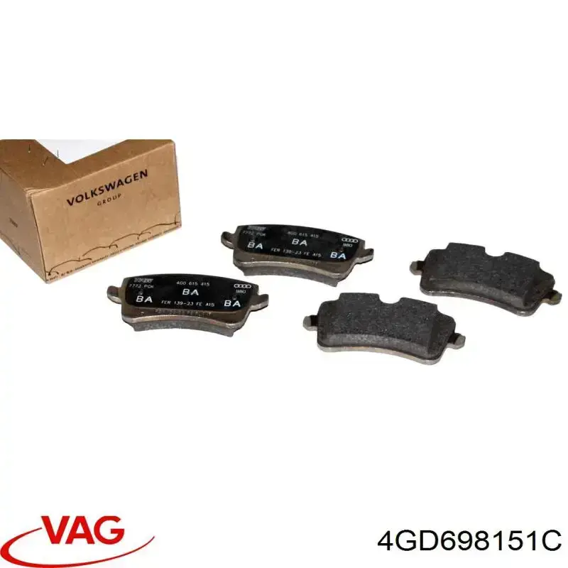 Klocki hamulcowe przednie tarczowe VAG 4GD698151C cena, od 37,39 USD