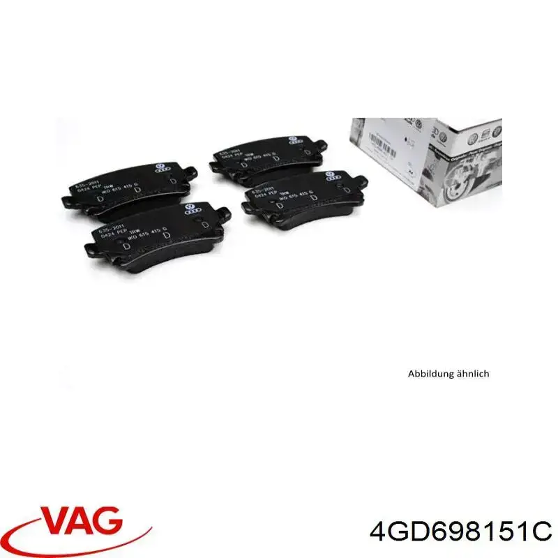 Do koszyka 4GD698151C VAG Klocki hamulcowe przednie tarczowe