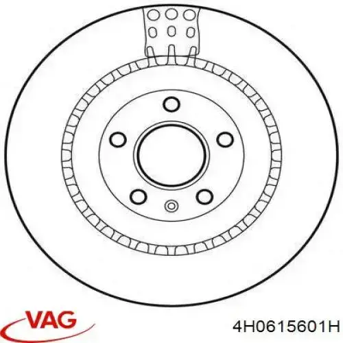 Tarcza hamulcowa tylna 4H0615601H VAG