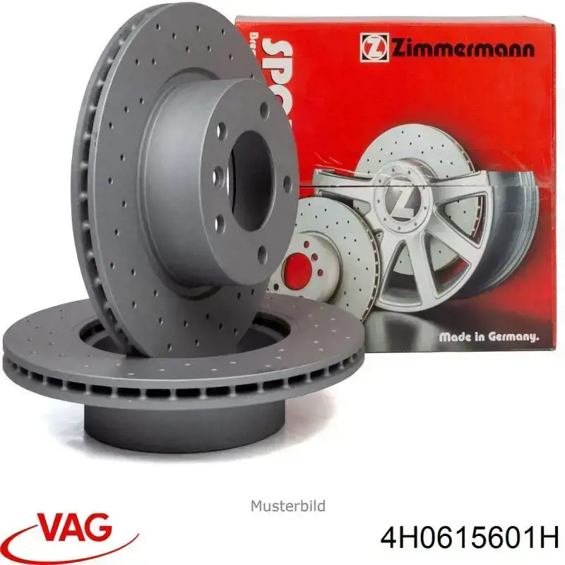 Do koszyka 4H0615601H VAG Tarcza hamulcowa tylna
