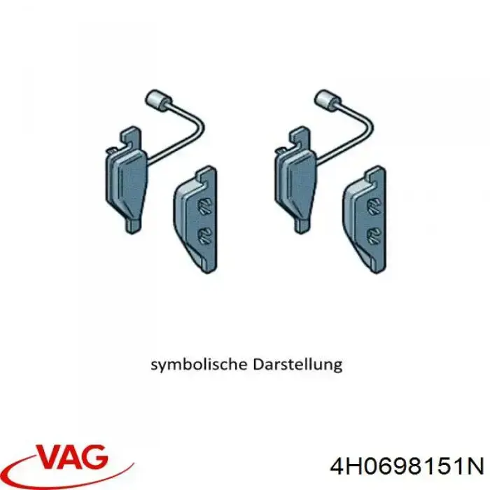 4H0698151N VAG Klocki hamulcowe przednie tarczowe