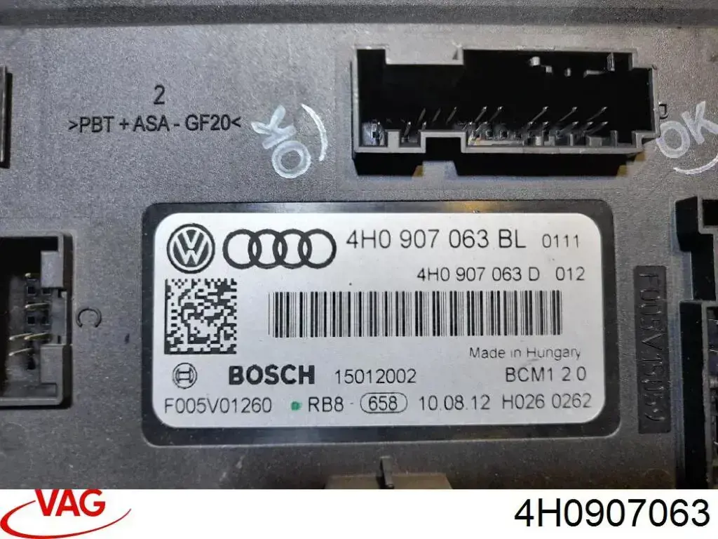 Sterownik instalacji elektrycznej wnętrza VAG 4H0907063 cena, od 163,45 USD