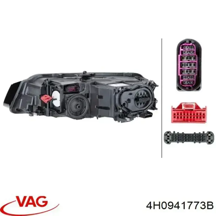 Reflektor lewy VAG 4H0941773B cena, od 16,80 USD