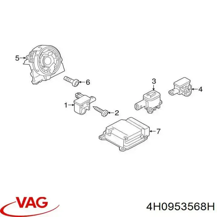 Pierścień kontaktowy AIRBAG, taśma kierownicy  Volkswagen Touareg II SUV (7P5, 7P6) (2010 - 2017) cena, od 155,60 USD