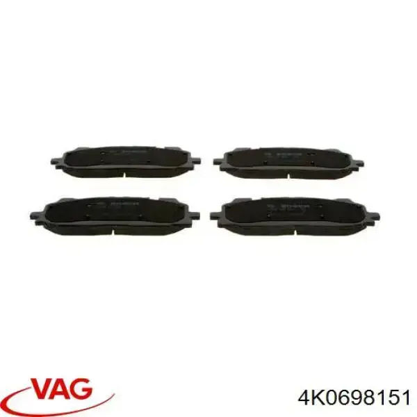 4K0698151 VAG Klocki hamulcowe przednie tarczowe
