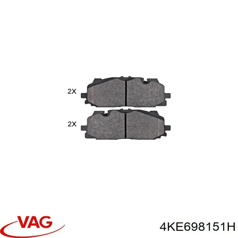 Do koszyka 4KE698151H VAG Klocki hamulcowe przednie tarczowe
