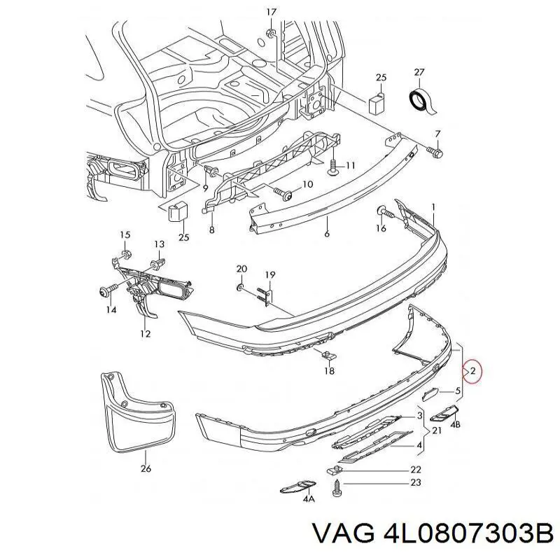 4L0807521FKZ VAG Zderzak tylny