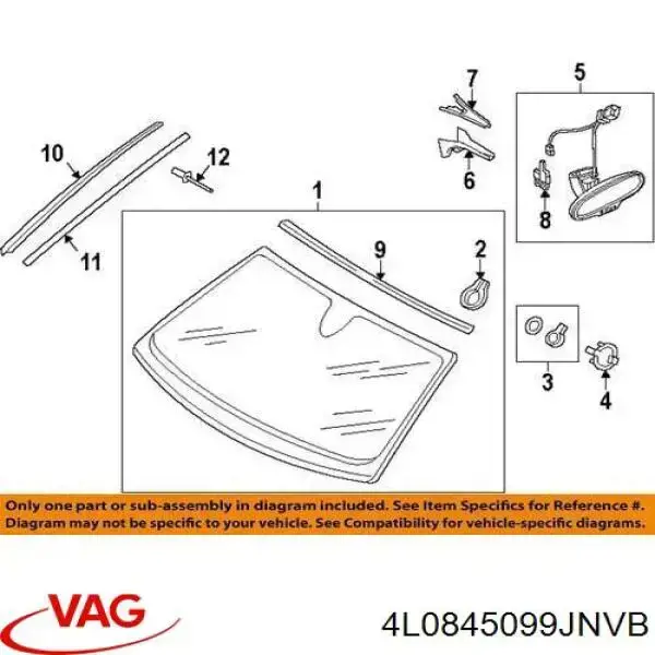 Do koszyka 4L0845099JNVB VAG Szyba przednia