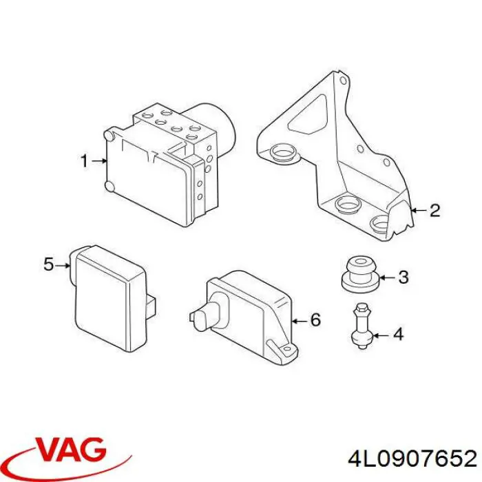 4L0907652 VAG Czujnik przyśpieszenia poprzecznego (ESP)