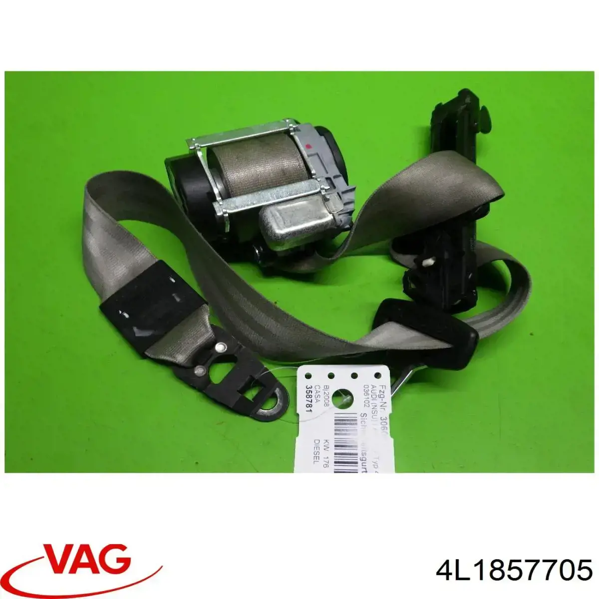 Pas bezpieczeństwa przedni lewy VAG 4L1857705 cena, od 103,86 USD