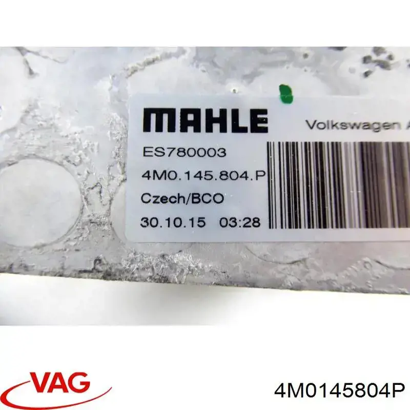 Do koszyka 4M0145804P VAG Chłodnica intercoolera