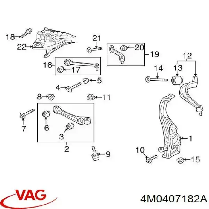 4M0407182 Bentley silentblock przedniego wahacza dolnego