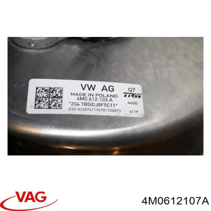 4M0612107A VAG Wzmacniacz próżniowy hamulców