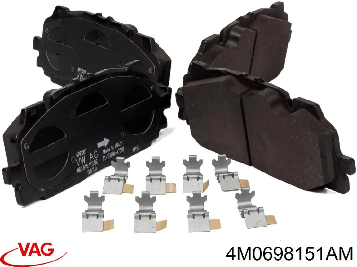 Klocki hamulcowe przednie tarczowe VAG 4M0698151AM cena, od 45,04 USD