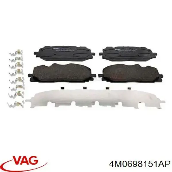 Klocki hamulcowe przednie tarczowe VAG 4M0698151AP cena, od 42,81 USD
