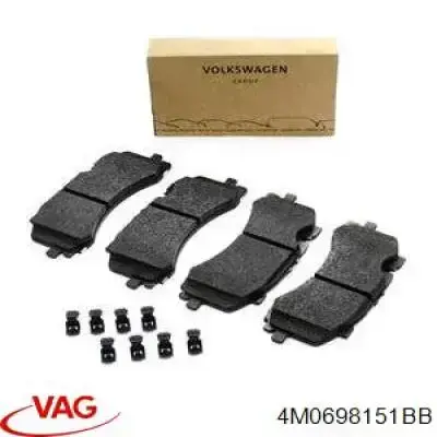 Klocki hamulcowe przednie tarczowe VAG 4M0698151BB cena, od 78,19 USD