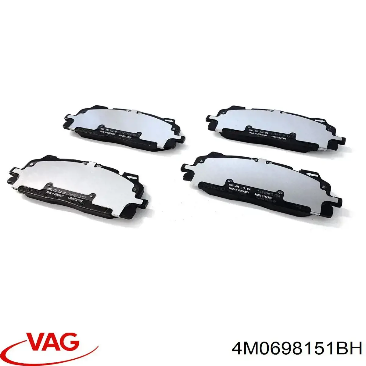 Do koszyka 4M0698151BH VAG Klocki hamulcowe przednie tarczowe