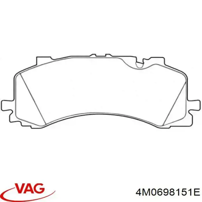 4M0698151E VAG Klocki hamulcowe przednie tarczowe