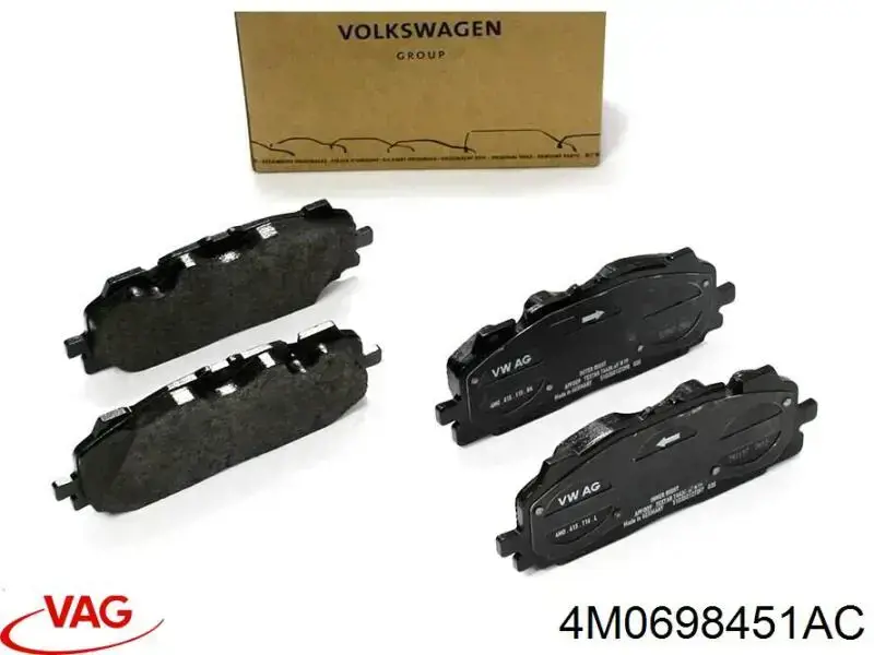 4M0698451AC VAG Okładziny (klocki) do hamulców tarczowych tylne