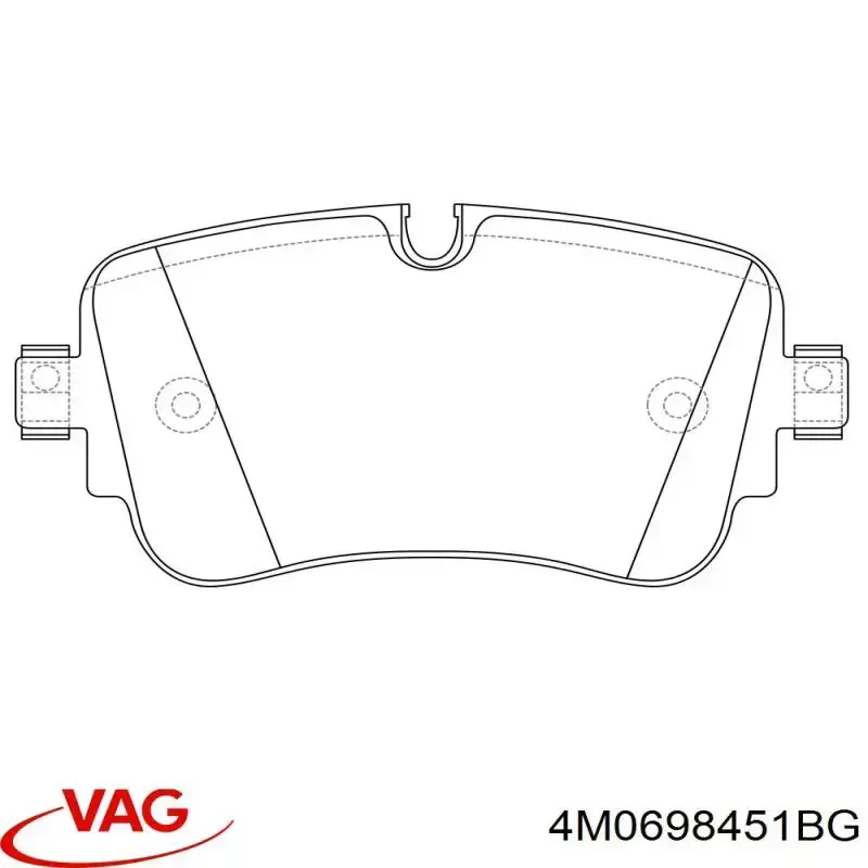 Okładziny (klocki) do hamulców tarczowych tylne VAG 4M0698451BG cena, od 40,71 USD