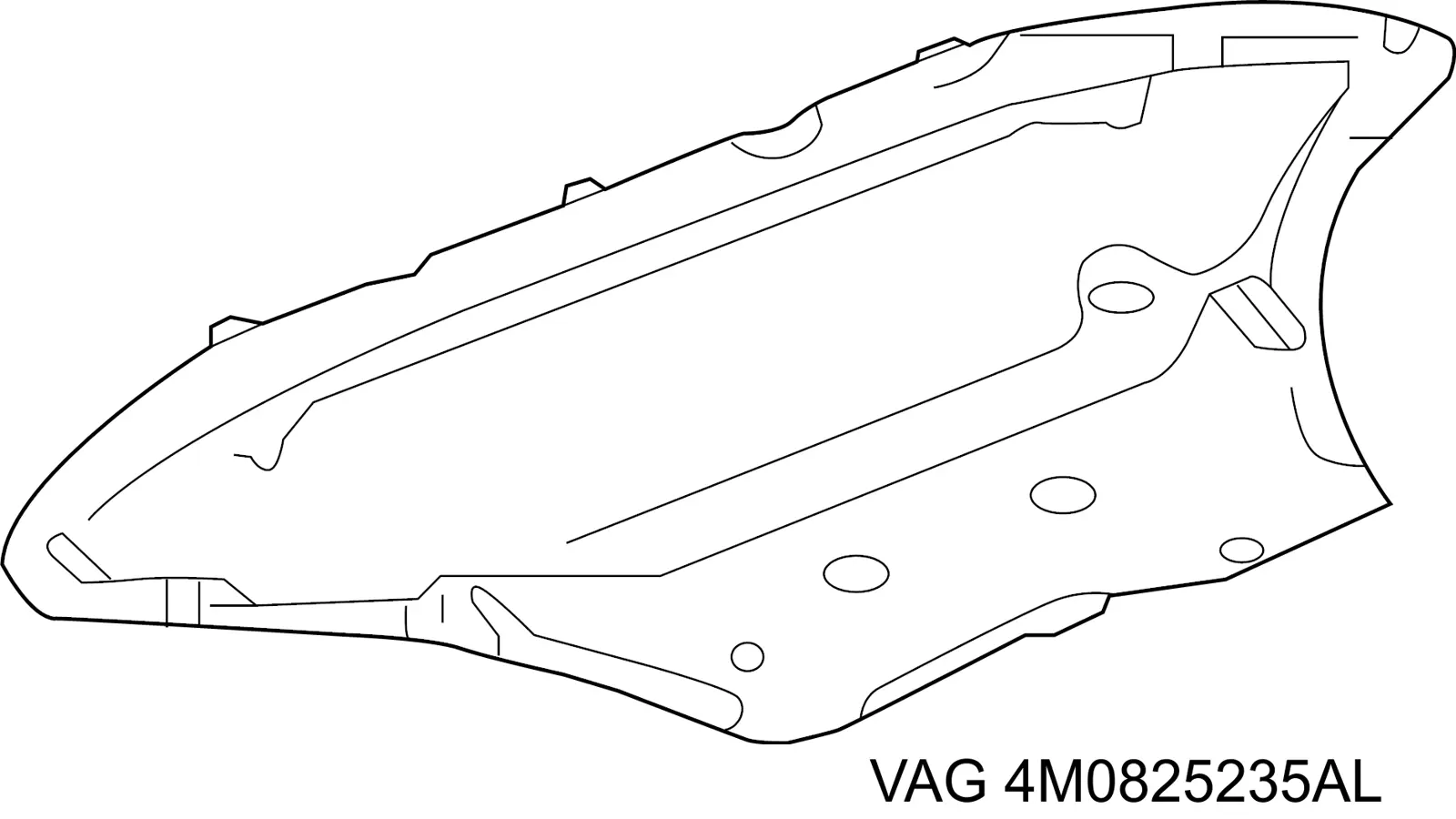 4M0825235AL VAG Osłona silnika, miski (przedziału silnika)