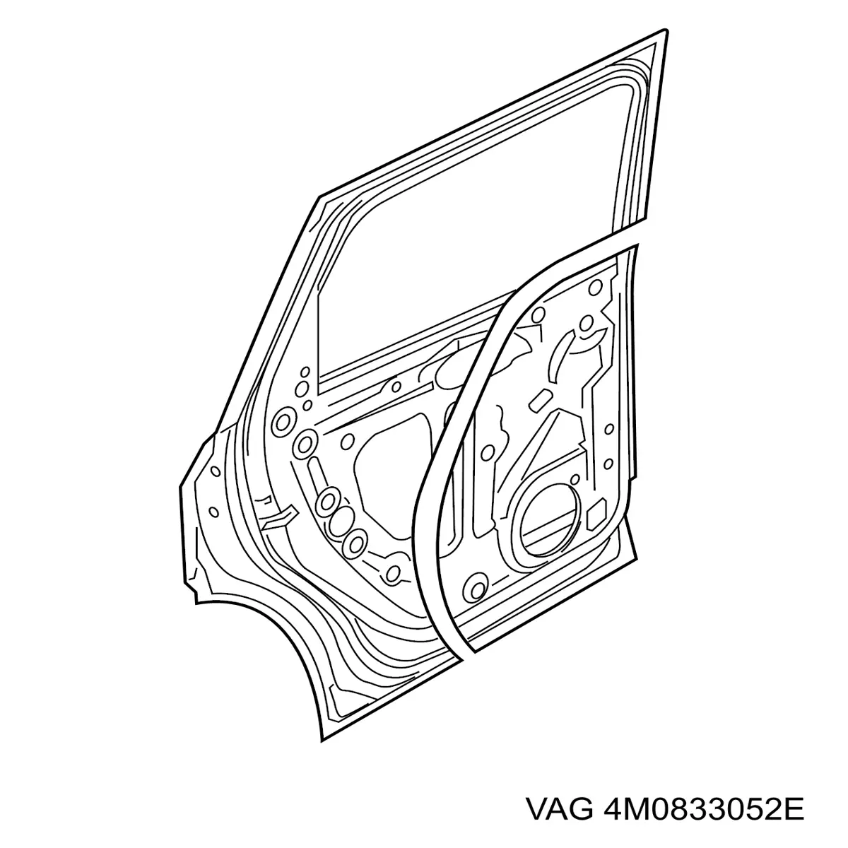 Drzwi tylne prawe do Audi Q7  4MB, 4MG, 4MQ