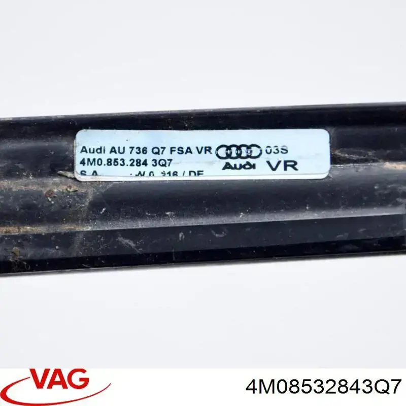 4M08532843Q7 VAG Listwa ochronna szyby drzwi przednich prawych