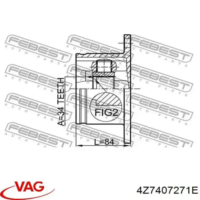 Półoś napędowa przednia lewa VAG 4Z7407271E cena, od 148,12 USD