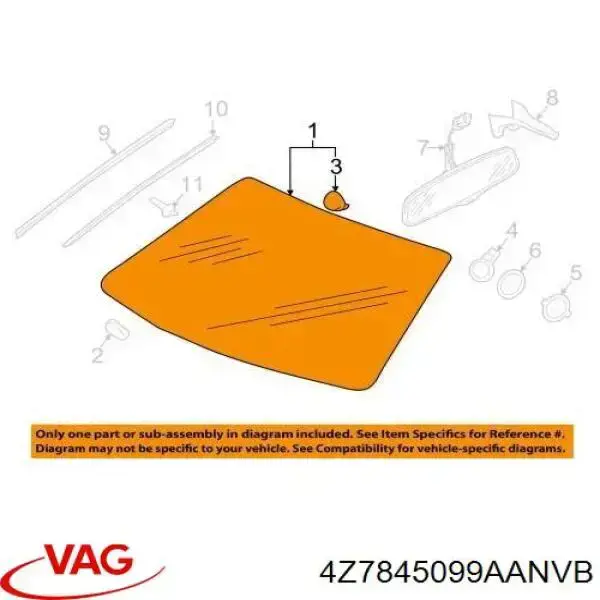 Szyba przednia Audi A6 C5 kombi (4B5, 4B6) (1997 - 2006) cena, od 123,07 USD